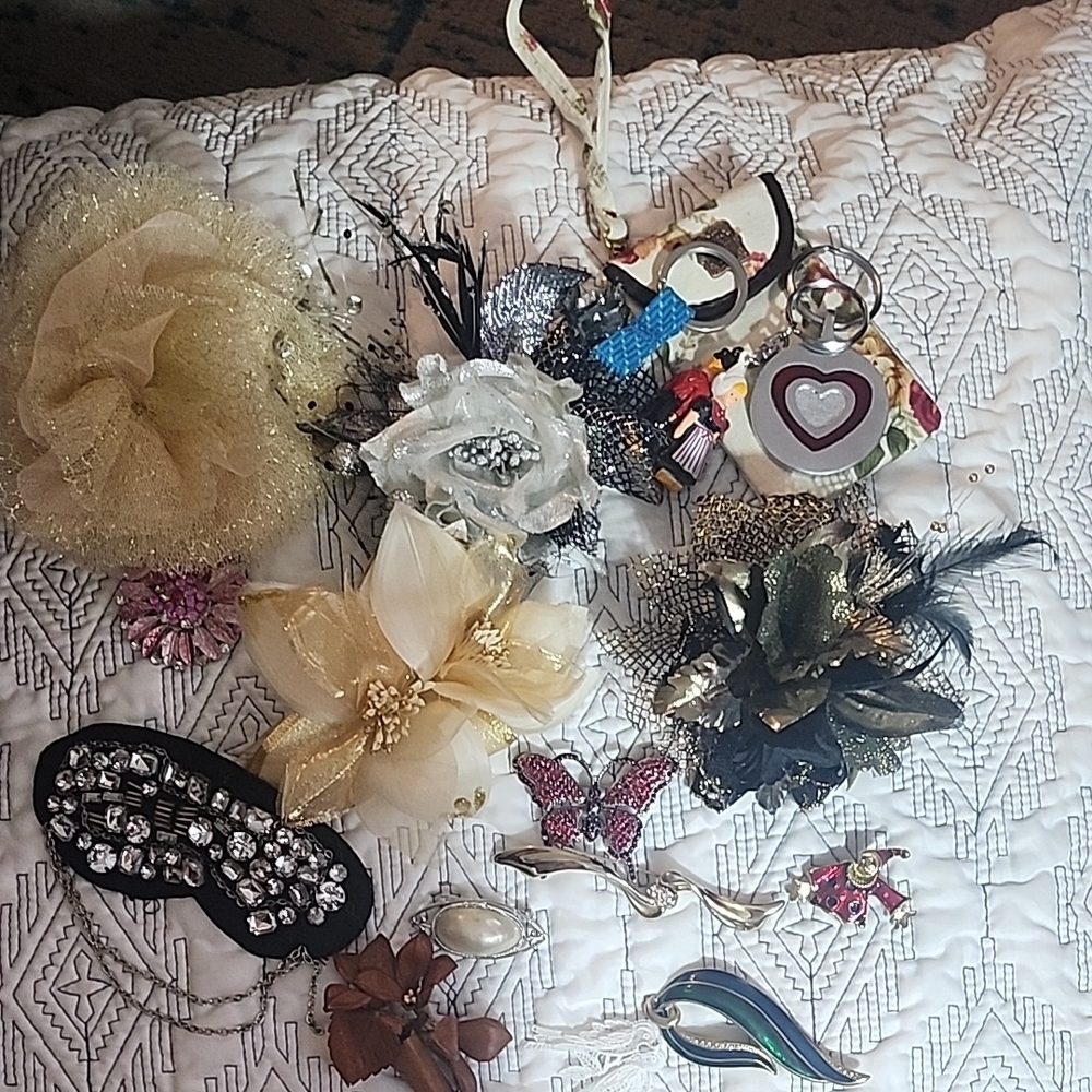 Assorted Hair Accessories and Brooches